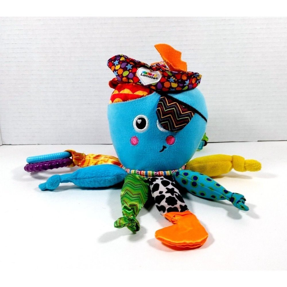 Lamaze Play & Grow Captain Calamari Pirate Octopus Plush Baby Toy Knots Crinkle